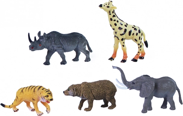 Rappa animali selvatici safari – statuine in plastica 8–10 cm (5 pz)