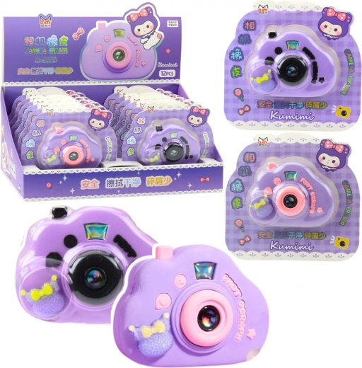 Gomma da cancellare a forma di fotocamera viola