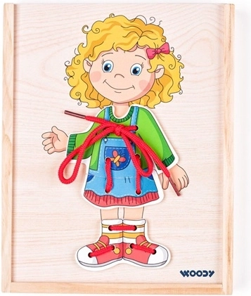 Gioco di infilatura Woodyland per vestire la bambina