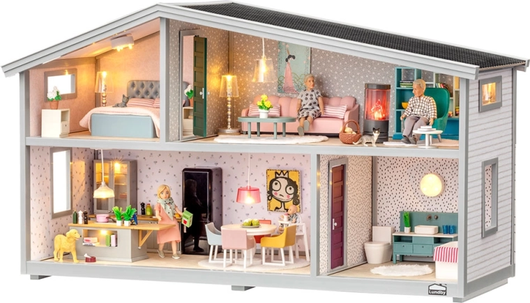 Casa delle bambole Lundby con 4 stanze