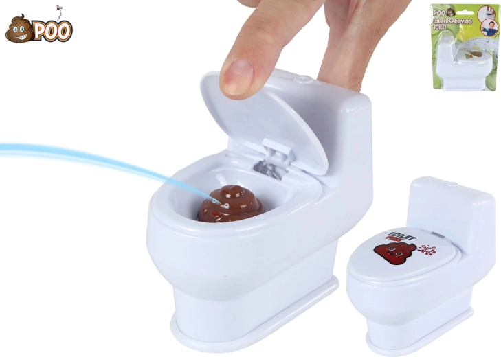 gabinetto scherzoso che spruzza acqua 10 cm con cacca