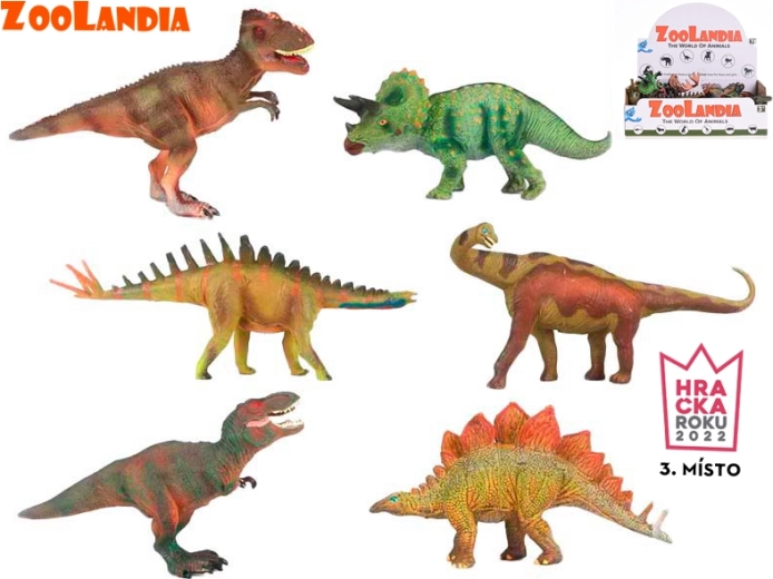 Zoolandia dinosauri figurine 15–18 cm, set di 6 specie