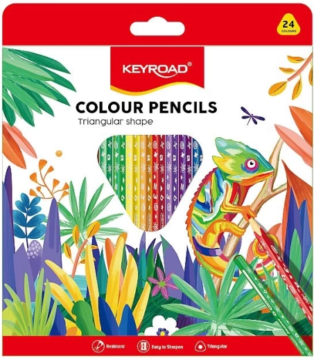 Pastelli KEYROAD triangolari 24 colori