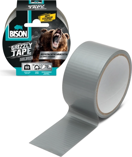 Nastro adesivo rinforzato super resistente Grizzly grigio 10 m