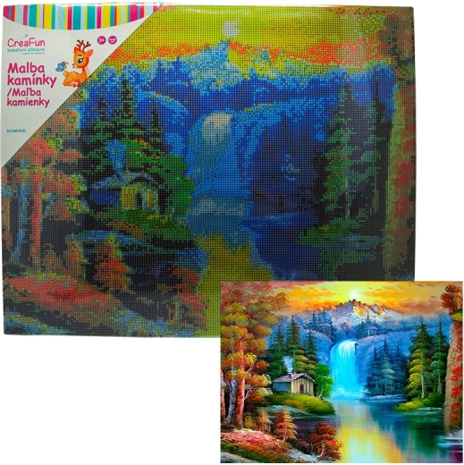 Pittura diamantata Cascata 40 × 50 cm
