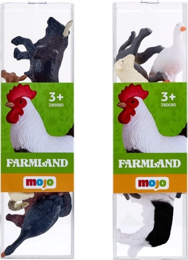 mojo mini mondo – animali della fattoria, set di 6 figurine