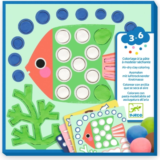 Djeco set con pasta modellabile mondo sottomarino