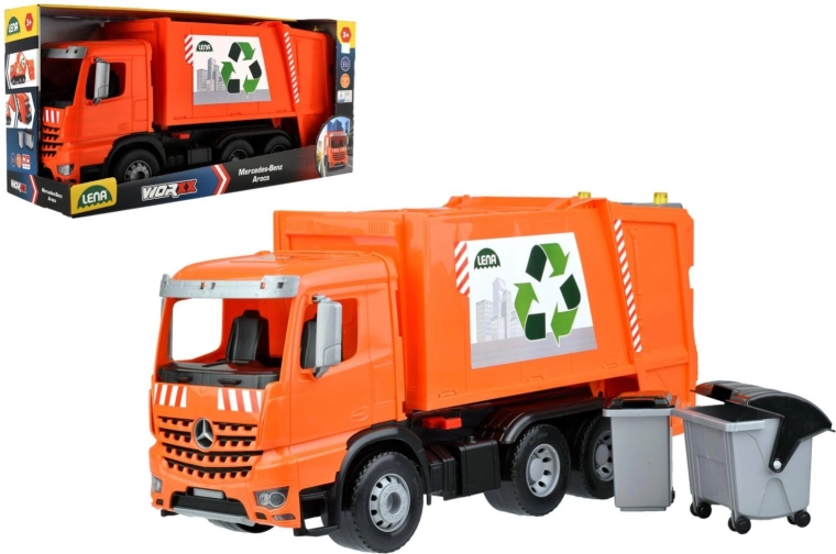 Lena camion della spazzatura MERCEDES AROCS con bidoni