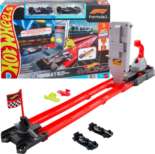 Hot Wheels pista da corsa Formula 1 con doppio tracciato e 2 auto