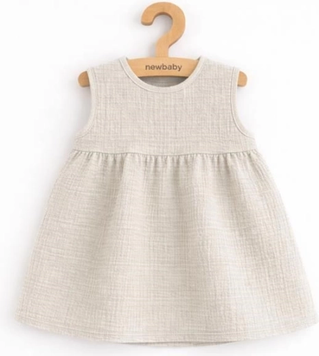 Vestito in mussola per neonate New Baby Ella linen 56 (0–3 mesi)