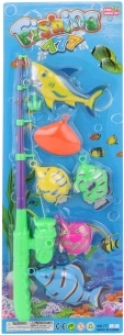 Canna da pesca in plastica con pesci magnetici per bambini