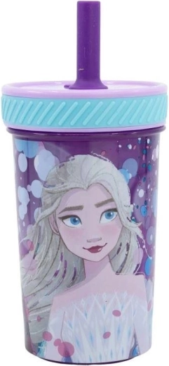 Stor bicchiere sicuro per bambini con cannuccia Disney Frozen 370 ml