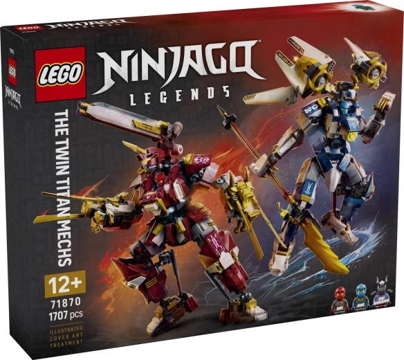 LEGO NINJAGO Legends Coppia di mech titani ravvicinati
