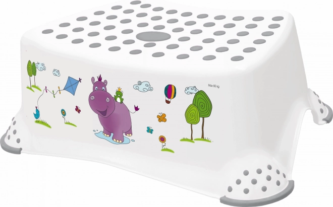 Scaletta per WC/lavandino "Hippo", Bianca