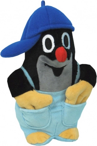 Krtek pupazzo 26 cm con pantaloncini e cappellino blu