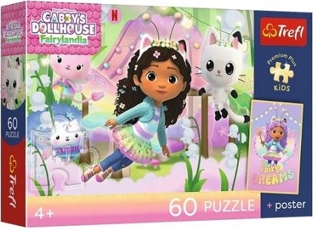 Trefl Premium Plus Kids puzzle per bambini Gábi e l’avventura dei gattini 60 pezzi