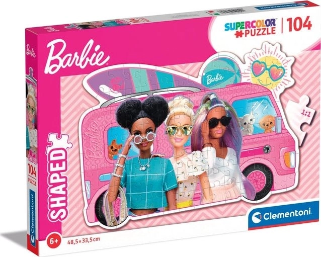 Puzzle 104 pezzi shaped barbie