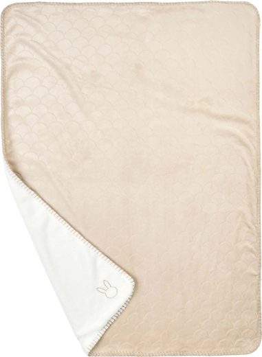 Nattou coperta per bambini double-face sabbia/bianco 75 × 100 cm