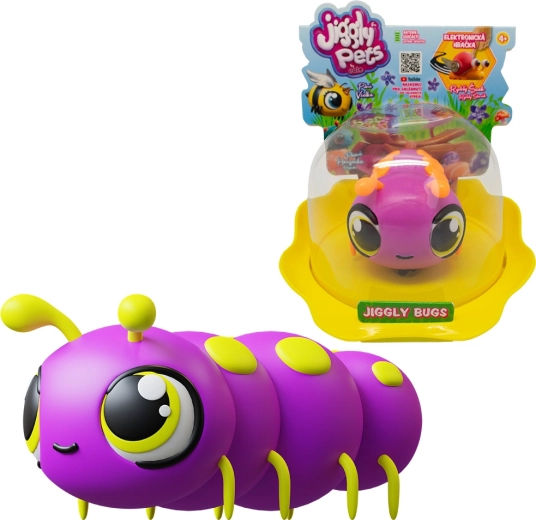 Bruco interattivo JIGGLY BUGS viola