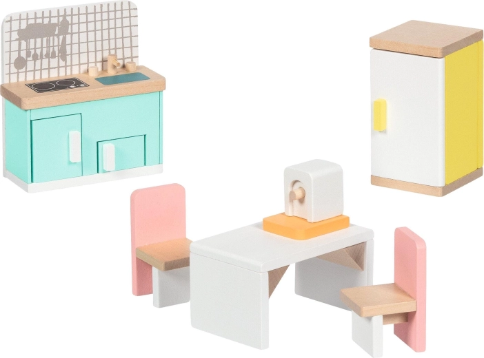 Mobili in legno per casa delle bambole Copenhagen – cucina - 6 pezzi