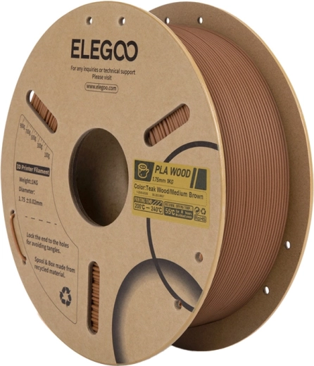Filamento Elegoo PLA con fibre di legno rovere indiano