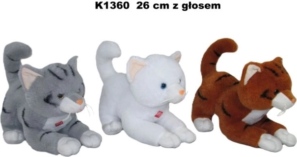 Gattino di peluche con suono 26 cm
