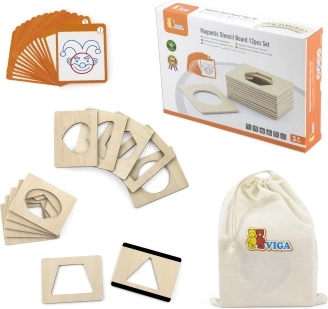 Modelli magnetici in legno con forme per dipingere