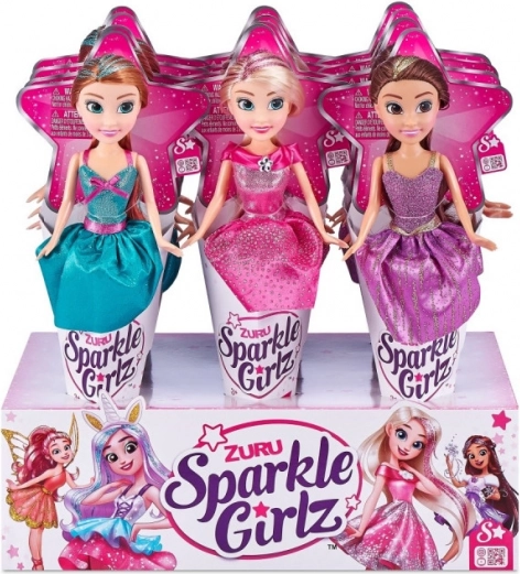 Bambola SPARKLE GIRLZ principessa in confezione a cono 10,5" – display 12 pz