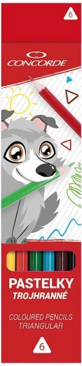 Pastelli CONCORDE triangolari 6 colori