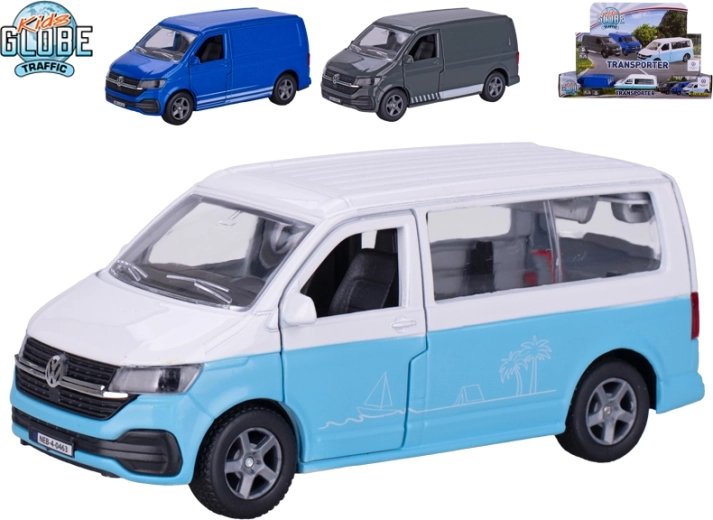 Kids Globe Traffic VW Transporter modello in metallo 13,5 cm con retrocarica