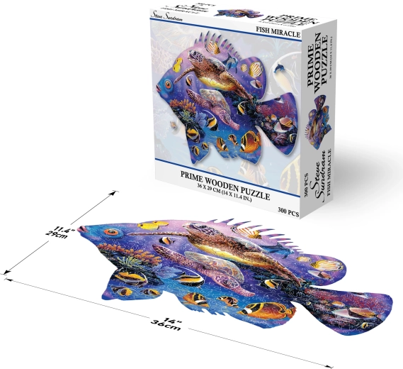 Prime 3D puzzle in legno Miracolo del Pesce 300 pezzi