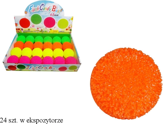 Pallina di gomma luminosa con superficie irregolare