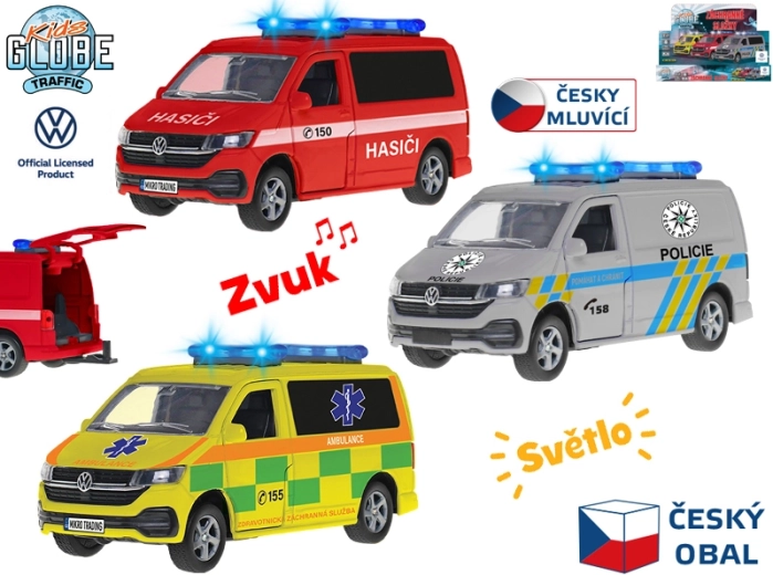 Kids Globe Traffic veicolo di soccorso VW con luci e suoni
