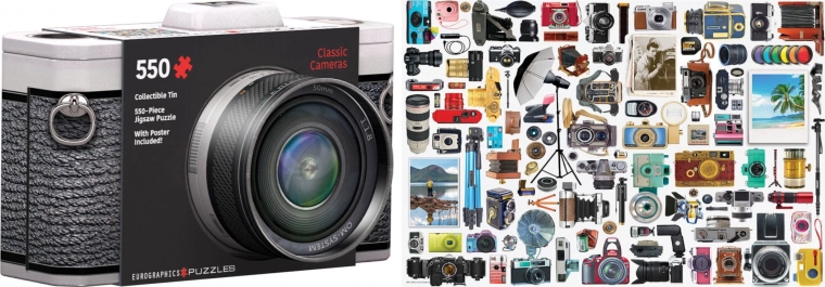 EUROGRAPHICS puzzle in scatola di latta – fotocamera classica, 550 pezzi