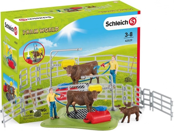 Stazione di lavaggio per mucche SCHLEICH Farm World