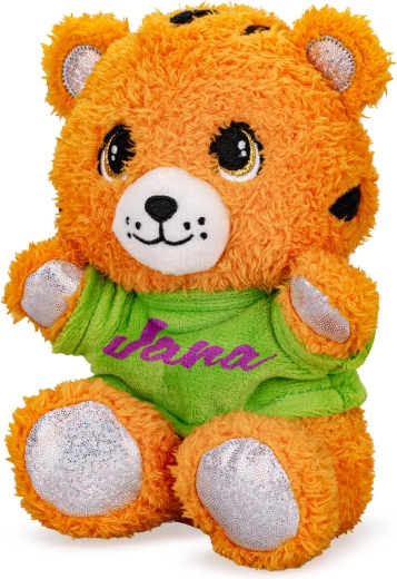 Tigre di peluche 17 cm con maglietta stampata