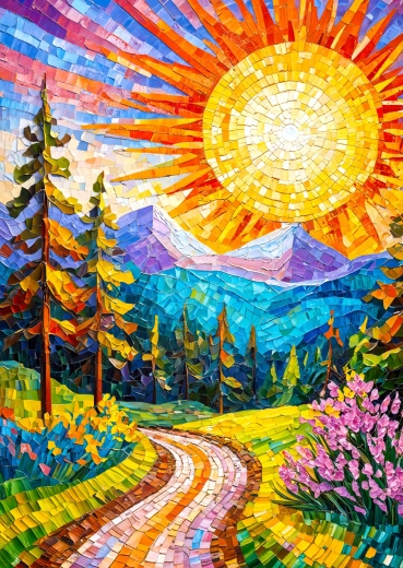 Enjoy puzzle Alba a mosaico 1000 pezzi