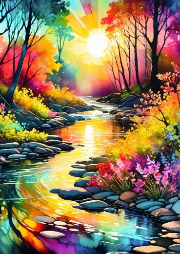 Puzzle Enjoy Ruscello primaverile 1000 pezzi