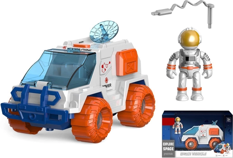 Veicolo spaziale con astronauta con luce e suono