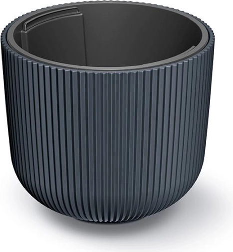 vaso con inserto Milly 35 cm antracite