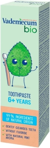 Dentifricio per bambini Vademecum Bio Mint 6+ alla menta 50 ml