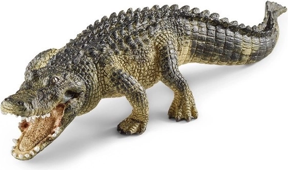 Schleich Wild Life alligatore – figurina in plastica realistica con mascella mobile