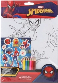 Libri da colorare e adesivi di Spiderman – set creativo per bambini