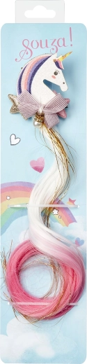 Souza! molletta per capelli con ciocca arcobaleno unicorno