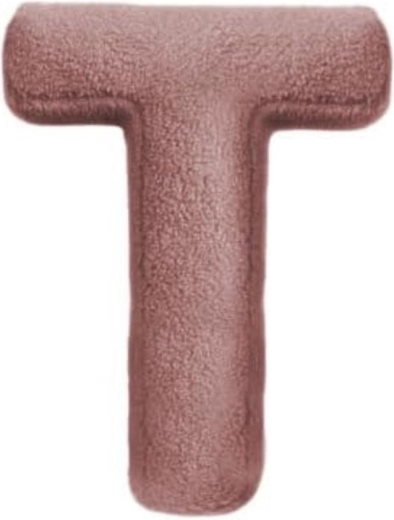 Lettera di peluche Mealini T rosa - 1 pezzo