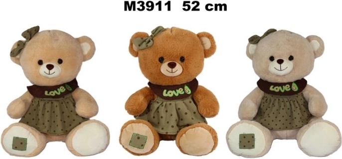 Orsetto di peluche con vestito 52 cm - 1 pezzo