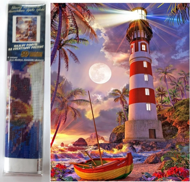 Pittura a diamante Faro 30x40 cm