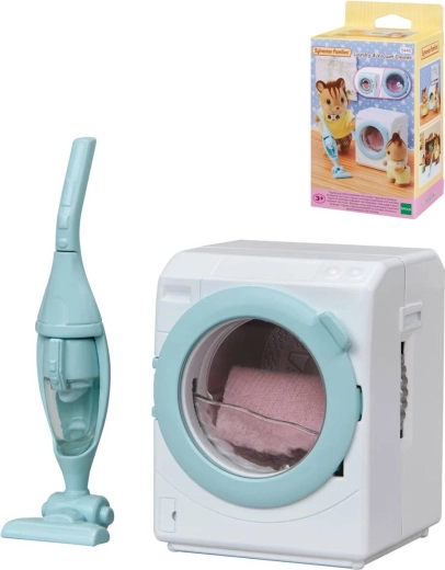 Sylvanian Families lavatrice automatica e aspirapolvere con accessori