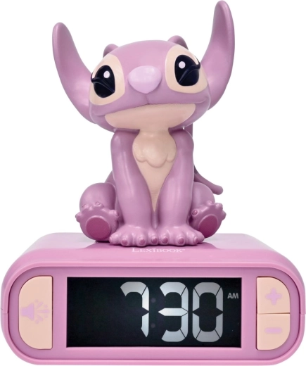 Sveglia per bambini Lexibook Stitch Angel con statuetta luminosa