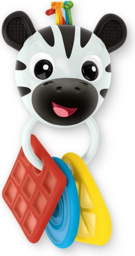 Massaggiagengive e sonaglio zebra Zen Shake‑a‑Shape BABY EINSTEIN, senza BPA, da 0 mesi